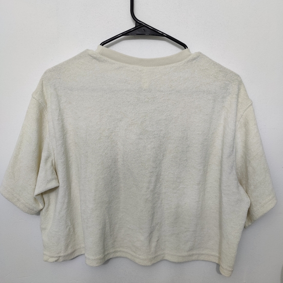 New H&M divided towel feel top beige size M - Picture 2 of 3